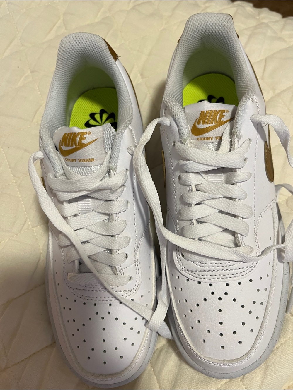 Nike Court Vision Low - white/gold 7 - Picture 6 of 7